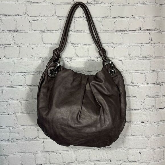 COACH Parker  HOBO Leather Shoulder‎ Bag Purse Handbag knot tie 14157